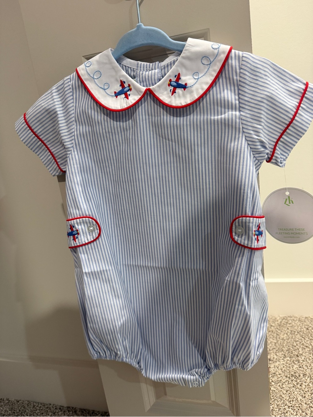 Boys Airplane Patriotic Bubble NWT